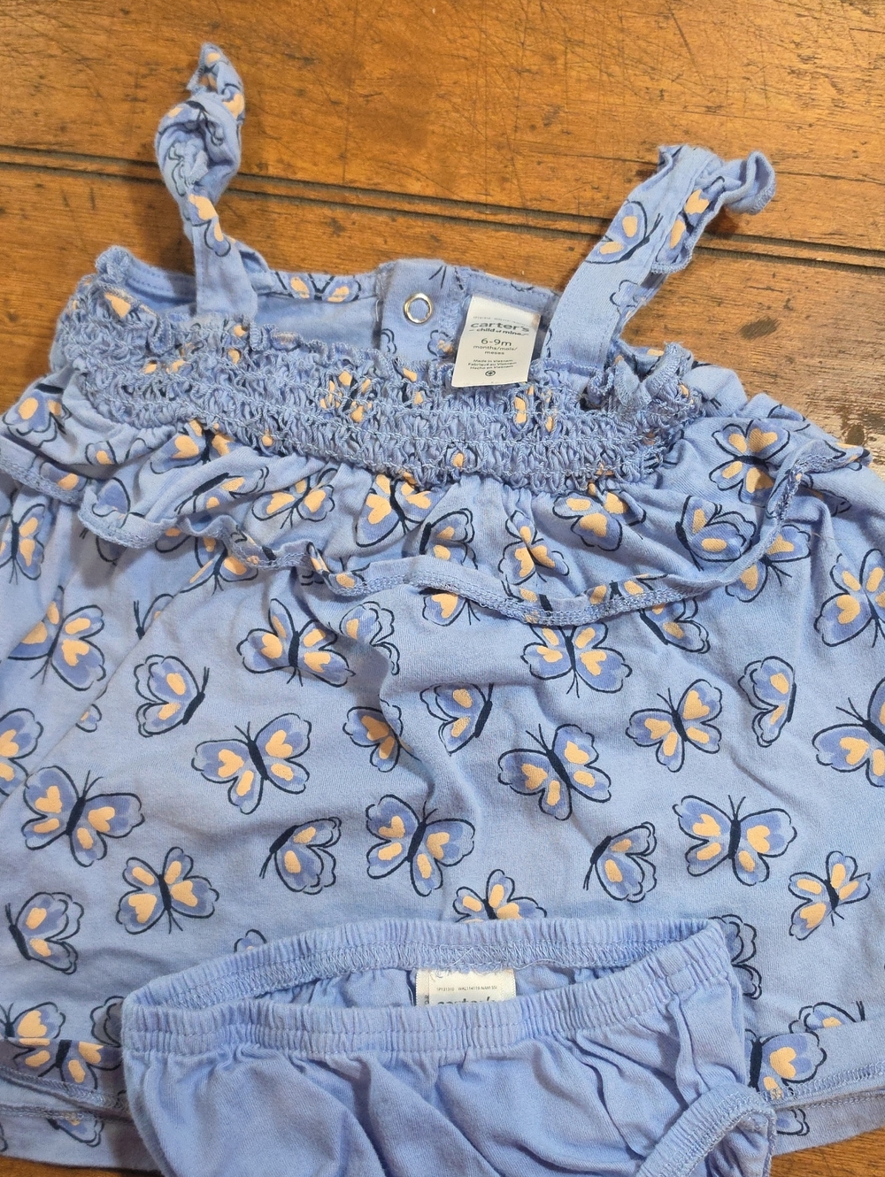 Carter's Lavender Butterfly Tank and Bloomers Set